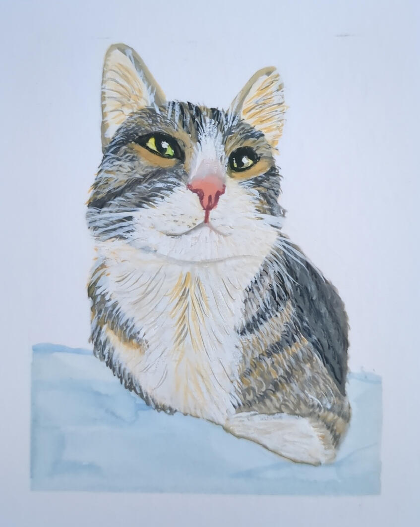 Miá,, Aquarelle + gouache, 10,5 x 14,8 cm (A6)